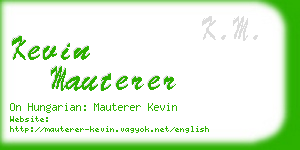 kevin mauterer business card